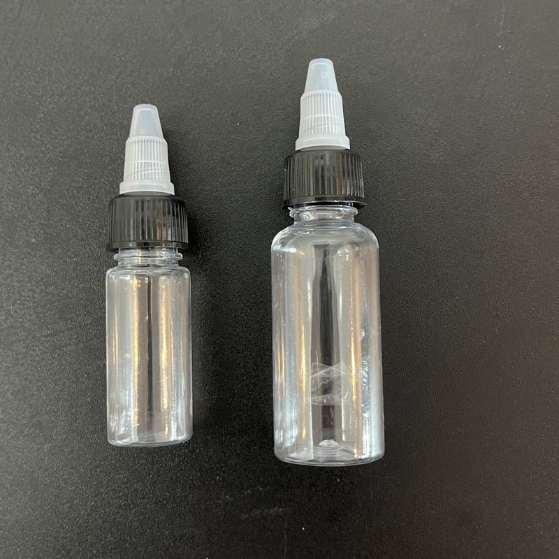 ขวดเเบ่ง ขวดพลาสติกใส/สำหรับใส่หมึก/ใส่สี/ขนาด 1/2 Oz./ขนาด1 Oz.