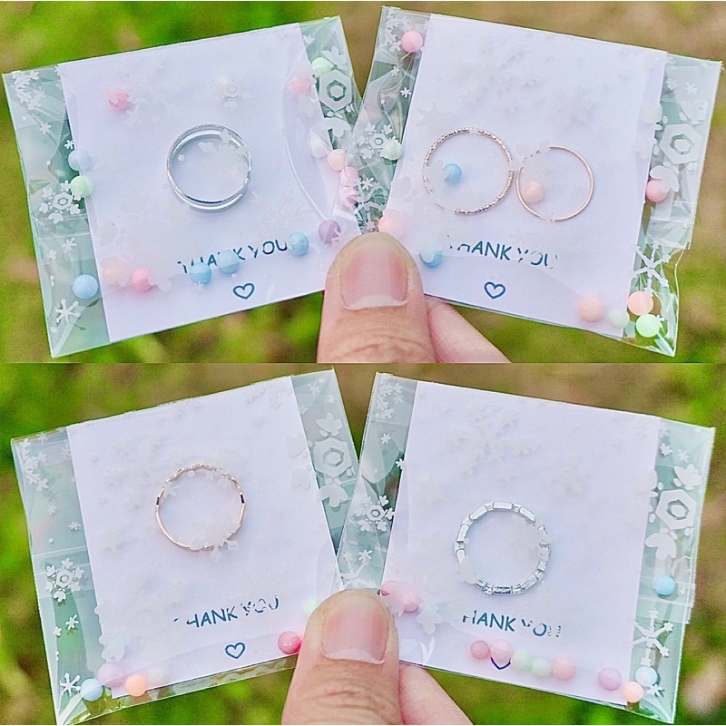 ของแถมลูกค้า ของจีบลูกค้า ของปัจฉิม แหวนคละแบบ มินิมอล น่ารักๆ หลากหลายแบบ