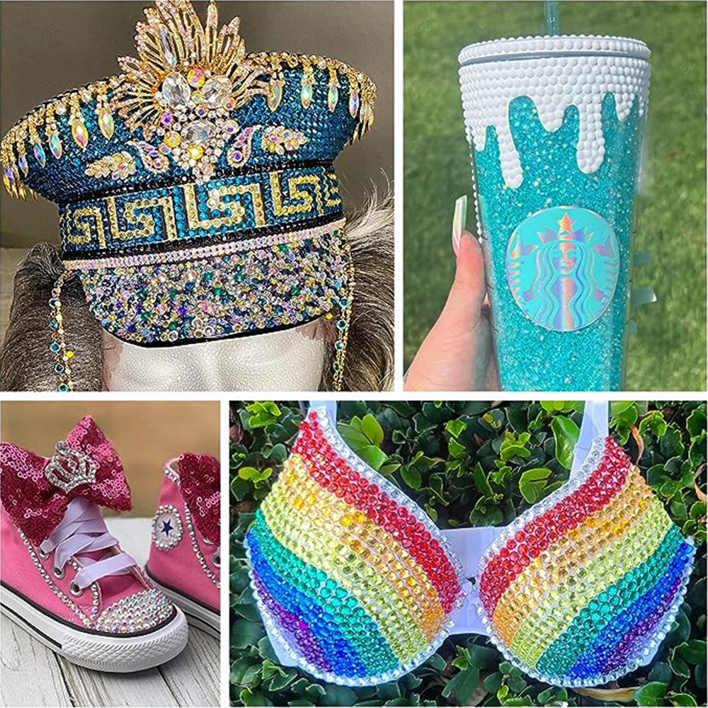 ขายส่ง หินคริสตัลเรซิ่น พลอยเทียม แบบใส สําหรับตกแต่งเล็บ DIY