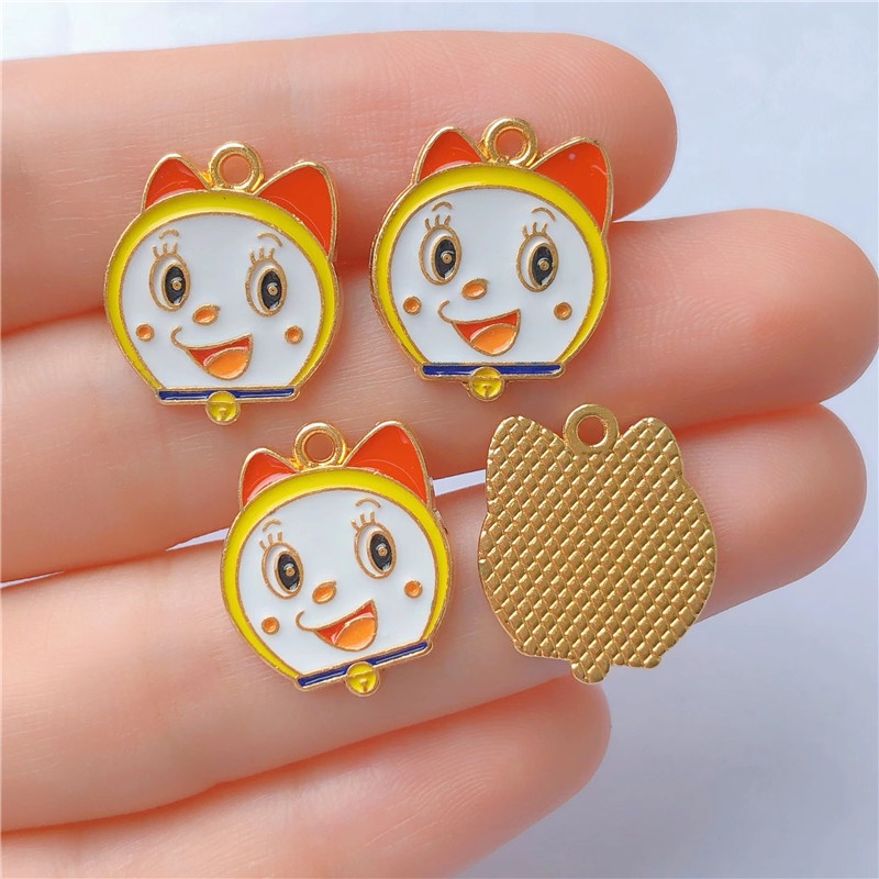 จี้สร้อยคอ สร้อยข้อมือ ต่างหู โลหะผสม ลายการ์ตูน DIY 4 ชิ้น