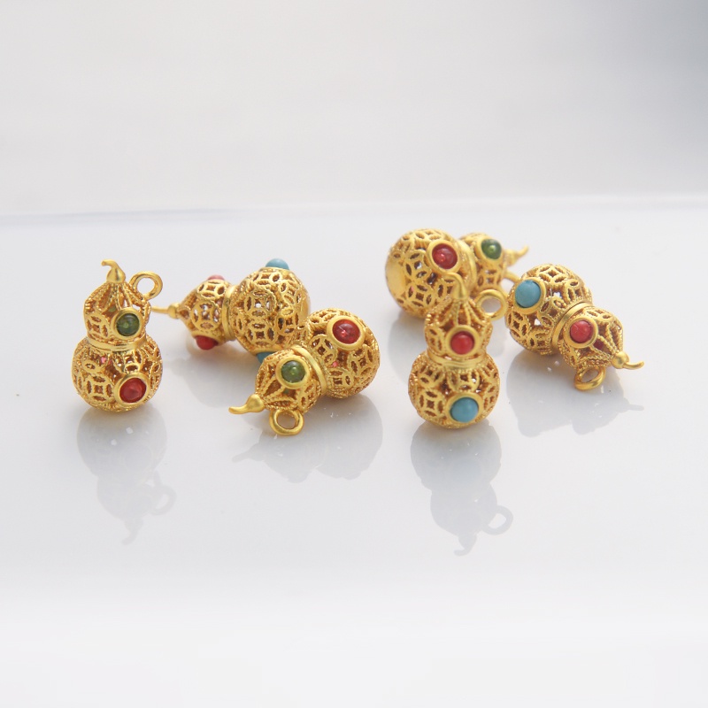 จี้สร้อยคอ สร้อยข้อมือ ทองคํา น้ําเต้า สไตล์โบราณ diy