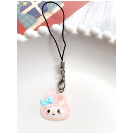 จี้ห้อยโทรศัพท์มือถือ แฟลชดิสก์ รูป Pochacco Cinnamoroll น่ารัก สีโปร่งใส