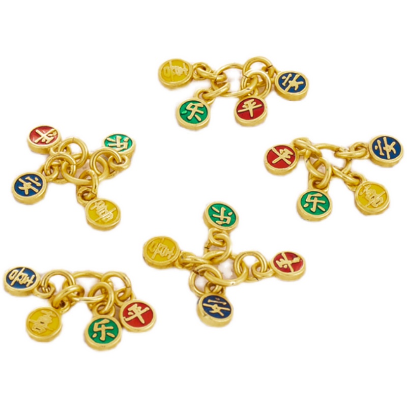 จี้แท็กทองแดง 18k เนื้อแมตต์ สีทอง 4 มม. สําหรับทําเครื่องประดับ สร้อยคอ สร้อยข้อมือ diy
