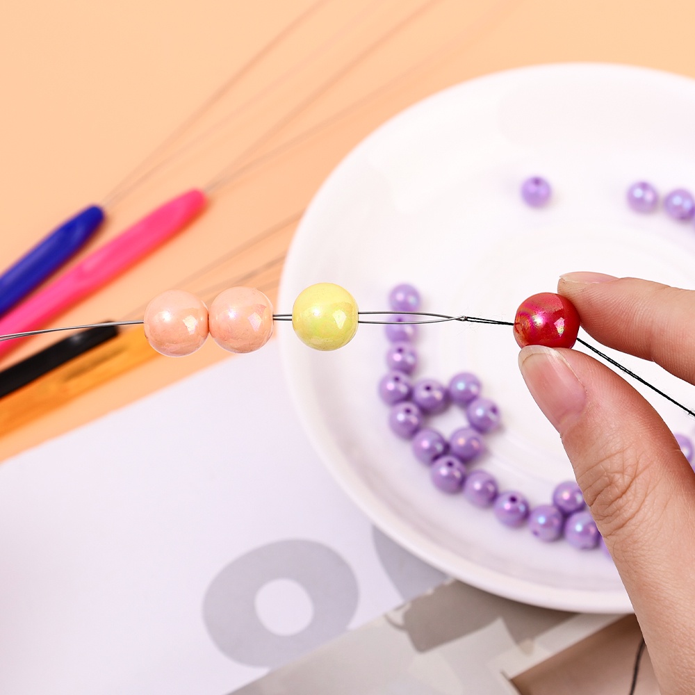 ตะขอดึงสาย พลาสติก สําหรับทําสร้อยคอ สร้อยข้อมือ ลูกปัด และขนนก DIY