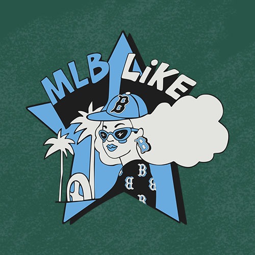 ตัวรีดติดเสื้อ MLB C ลายเท่ห์ๆ ลาย NY เสื้อแผ่นฟิล์มรีดร้อน