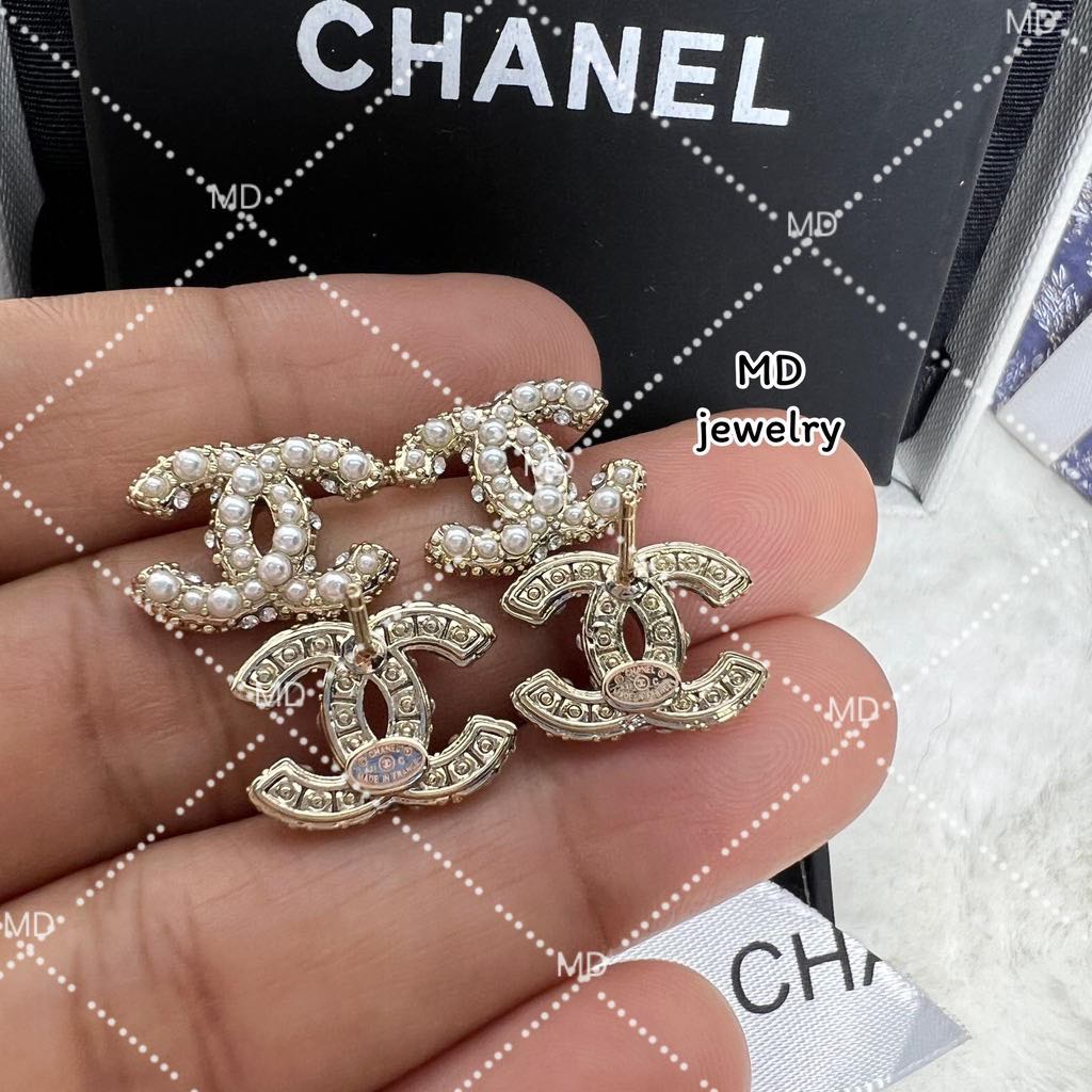 ต่างหู mini ไข่มุก 1:1  ทองเหลือง ก้านเงิน925 ไม่แพ้ ไม่ค้น เป็นมิตรต่อผิว E220711