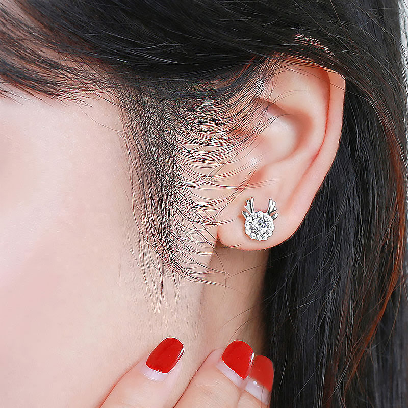 ต่างหู s925 earrings รุ่น กวางเรนเดียร์ Reindeer  ผู้หญิง ต่างหูแฟชั่น ของขวัญ เครื่องประดับ minimal