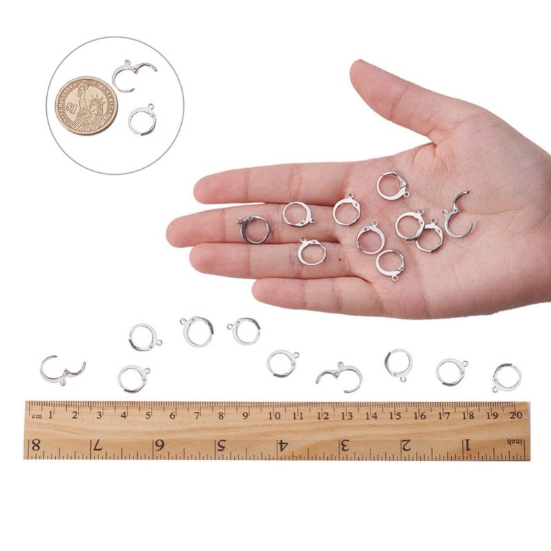 ต่างหูสแตนเลส สําหรับ ทําเครื่องประดับ(1- 10 คู่)(พร้อมส่งจากไทย)