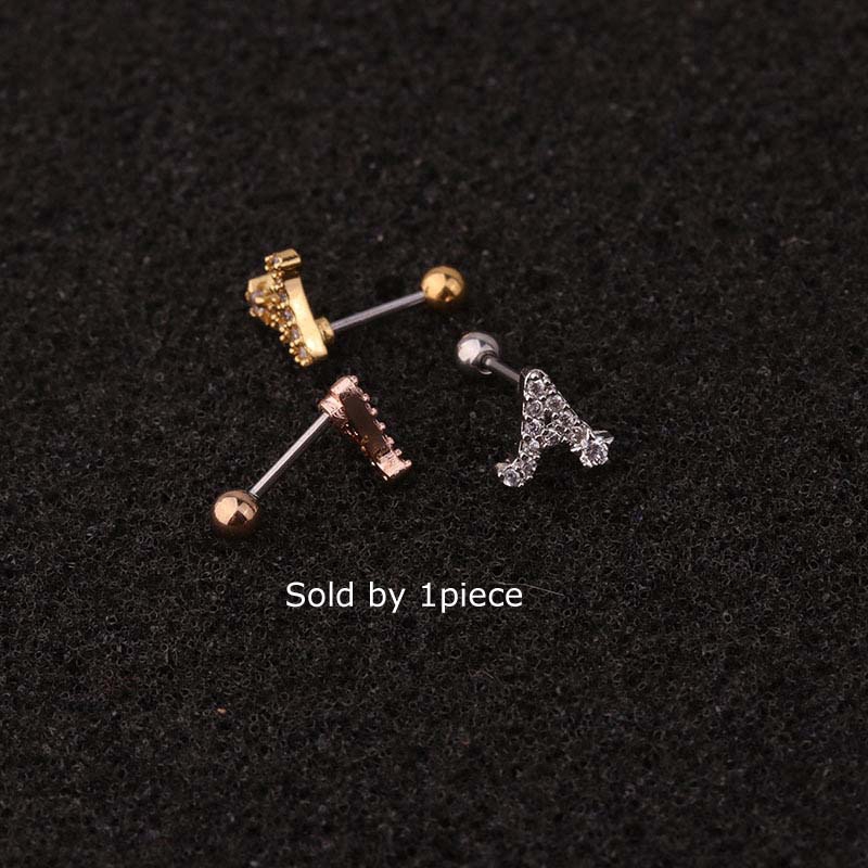 ต่างหูเจาะหูสําหรับ helix dath rook pin 1 ชิ้น