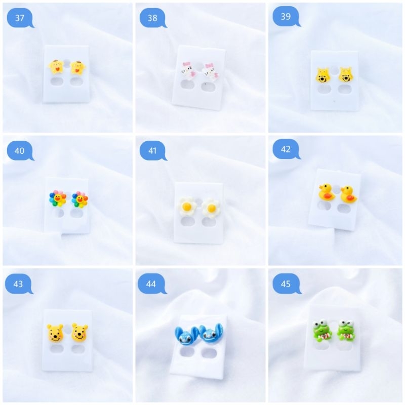 ต่างหูแฟชั่น ราคาถูก   (ก้านพลาสติกใส่แล้วไม่แพ้)