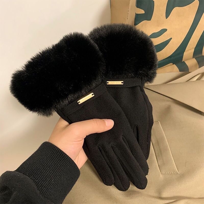 ถุงมือกันหนาวบุขน รุ่นลิมิเต็ด บุขนด้านในติดลบได้เอาอยู่ เล่นมือถือได้ สินค้าพร้อมส่ง
