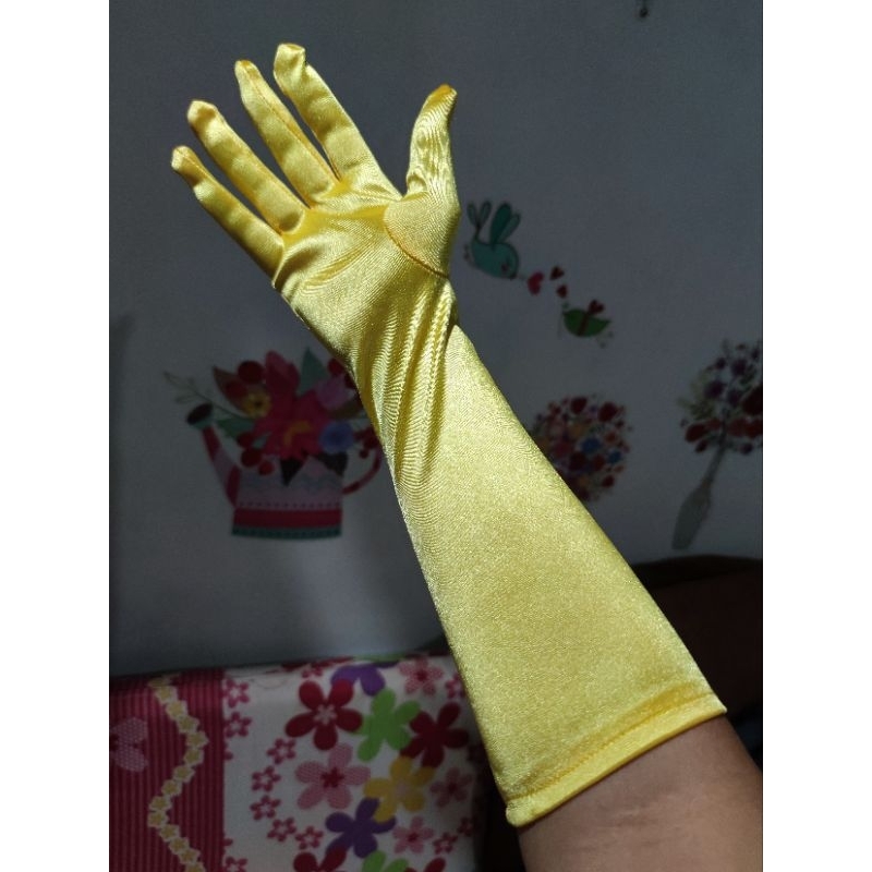 ถุงมือผ้าซาตินแบบยาว ผ้าสวยนุ่มใส่สบาย มีหลายสีให้เลือก #พร้อมส่งในไทย