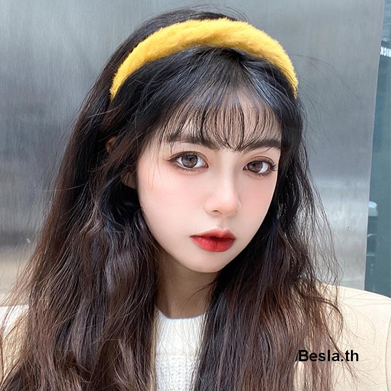 ที่คาดผม ขนกระต่ายเทียม สไตล์เกาหลี สำหรับผู้หญิง