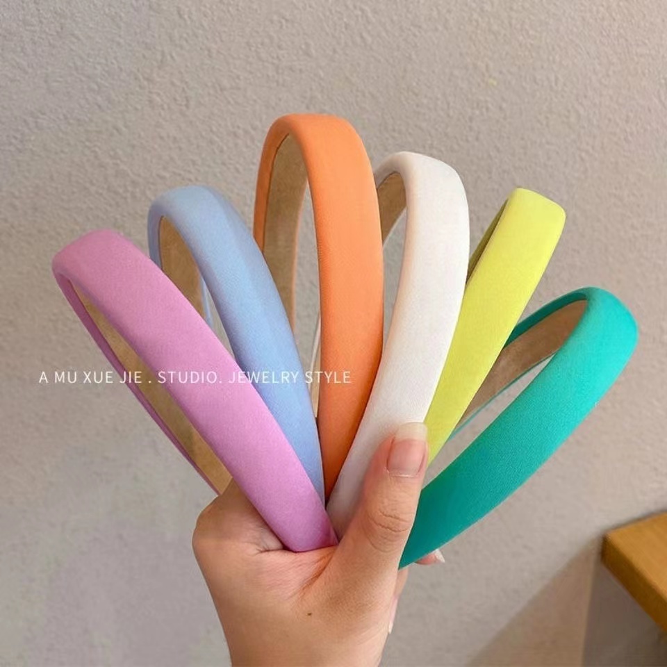 ที่คาดผม คาดผม วัสดุฟองน้ำ สีลูกกวาด สีสันสดใส ที่คาดผมเกาหลี มีสินค้าพร้อมส่ง