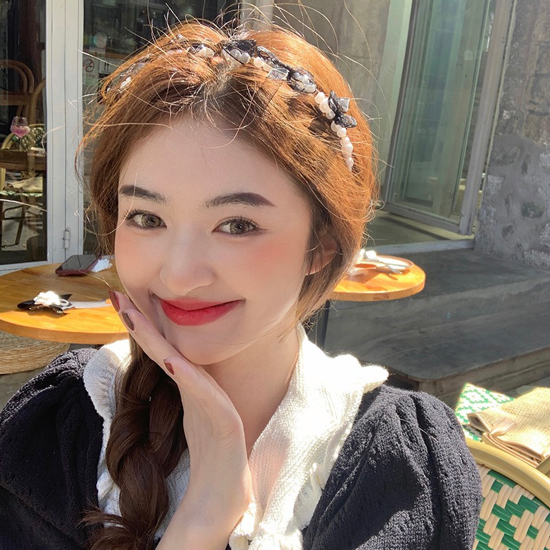 ที่คาดผม ประดับโบว์ ไข่มุก หรูหรา เข้ากับทุกการแต่งกาย สไตล์ฝรั่งเศส สําหรับผู้หญิง 2023