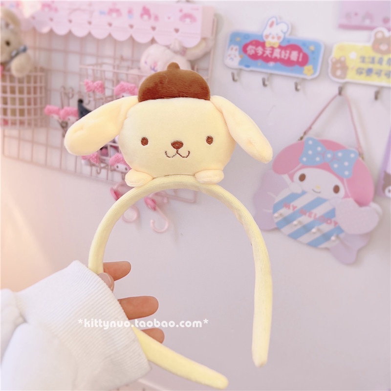 ที่คาดผม ผ้ากํามะหยี่ขนนิ่ม ลายการ์ตูน Cinnamon Dog Melody น่ารักมาก 2024