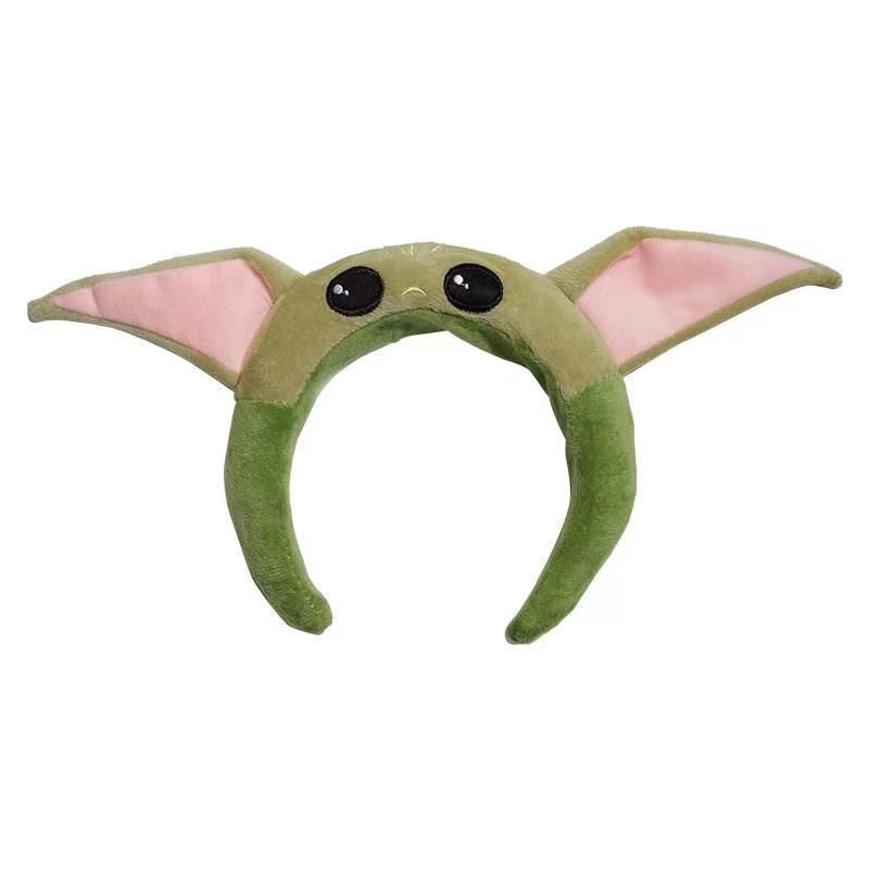 ที่คาดผม ผ้ากํามะหยี่ขนนิ่ม ลายการ์ตูน Yoda น่ารัก เครื่องประดับ สําหรับเด็กผู้หญิง 2022