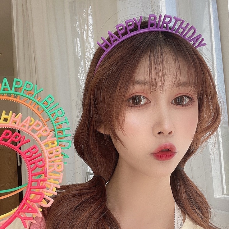 ที่คาดผม มงกุฎเจ้าหญิงน่ารัก สีแคนดี้ สร้างสรรค์ สุขสันต์วันเกิด สําหรับเด็ก