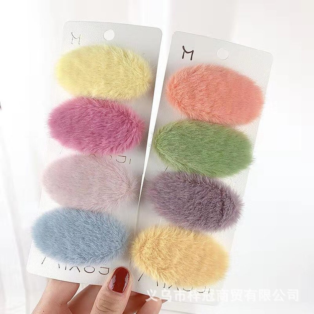 บ้านพลู  x5 ชิ้น คละสี กิ๊บติดผม กิ๊บ เด็ก หัวใจ กิ๊บขนปุย สีสวย สดใส