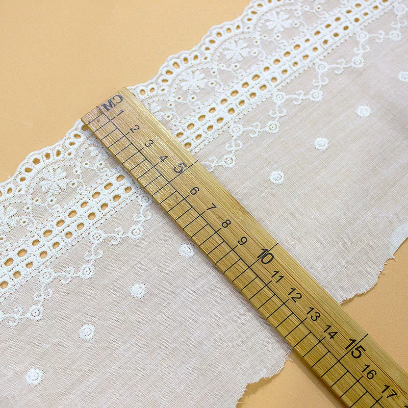 ผ้าลูกไม้ แฮนด์เมด กว้าง 13 ซม. ยาว 1 เมตร สําหรับตกแต่งงานฝีมือ DIY