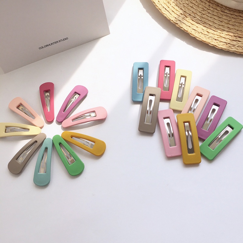 พร้อมส่ง 1 หยวน กิ๊บติดผมหน้าม้า ด้านข้าง สีพื้น สําหรับผู้หญิง