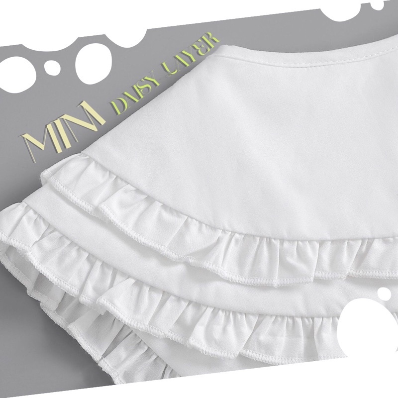 พร้อมส่ง  MINI DAISY LAYER  ปกคอถอดได้ รุ่นเลเยอร์ ไซส์มินิ สีขาว ระบายหวาน cotton งานเกรดพรีเมี่ยม