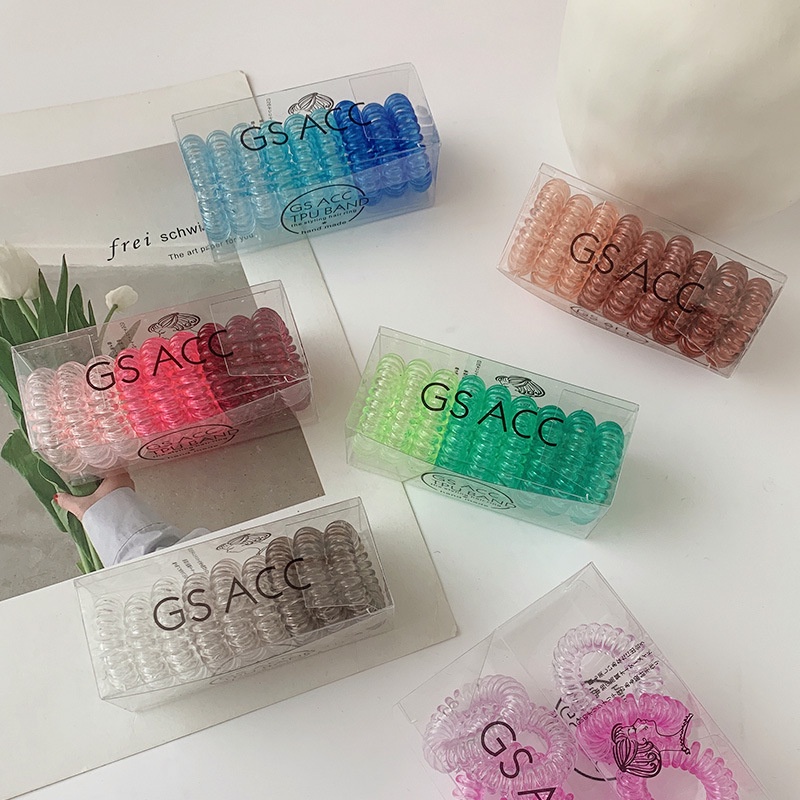พร้อมส่ง  ยางมัดผม bobble (1กล่องมี9ชิ้น) ยางรัดผม ยางมัดผมไล่เฉด เซ็ตสุดคุ้ม