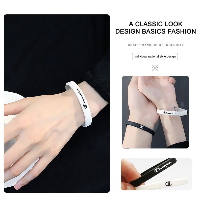 พร้อมส่ง- สร้อยข้อมือซิลิโคน กว้าง 8 มม. หลากสี สําหรับผู้ชาย และผู้หญิง