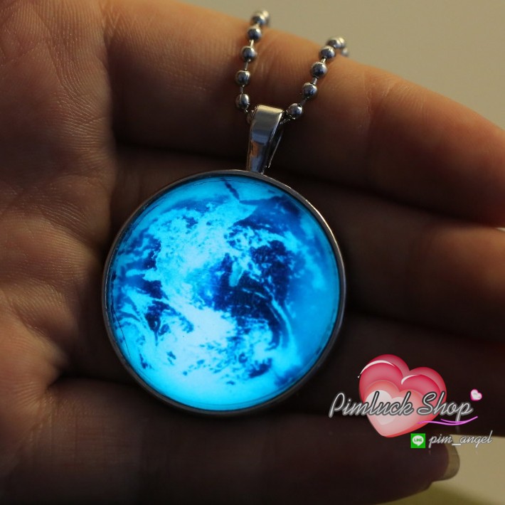พร้อมส่ง สร้อยคอจี้เรืองแสงลายตามภาพ
