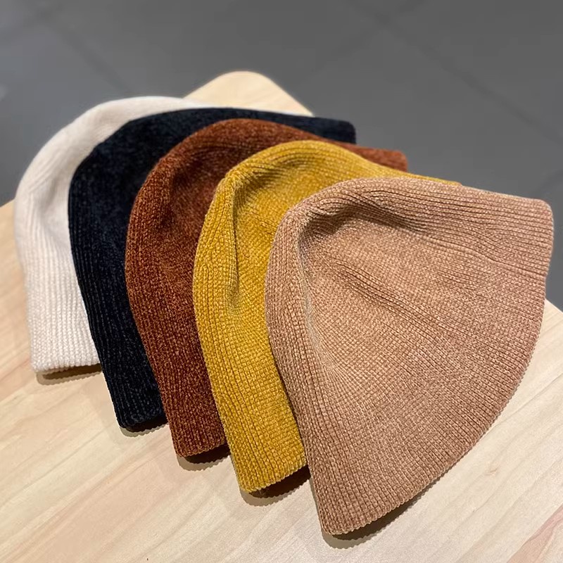พร้อมส่ง  หมวกไหมพรม  งานร่องเล้ก ปีกแคป แฟชั่นวินเทจ