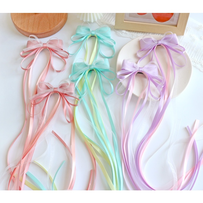 พร้อมส่ง   ได้เป็นคู่ กิ๊บริบบิ้น ริบบิ้น กิ๊บแฟชั่น กิ๊บออกงาน