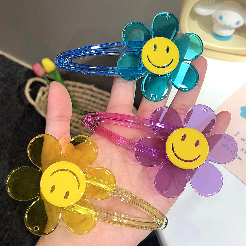 พร้อมส่งจากไทย กิ๊บติดผมดอกไม้แต่งลายจุดสีสันสดใส
