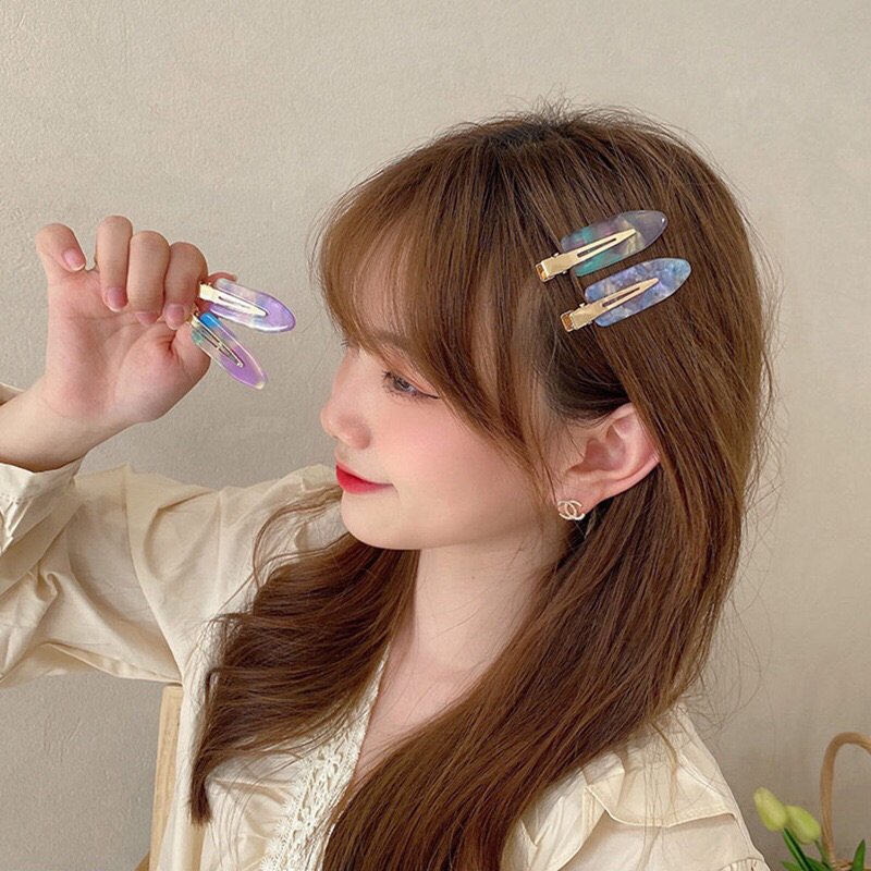 พร้อมส่งจากไทย กิ๊บติดผมสไตล์เกาหลีลายหินอ่อน(1ชิ้น)กิ๊บหินอ่อนหลากสี