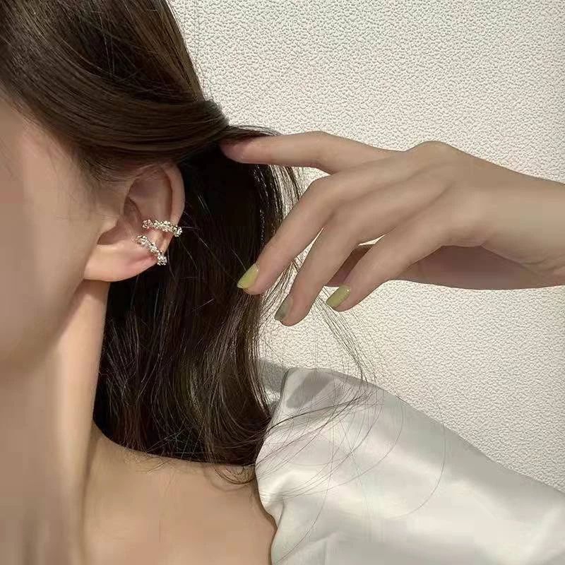 พร้อมส่งจากไทย ต่างหูแบบหนีบสไตล์เกาหลีเซ็ต3ชิ้น