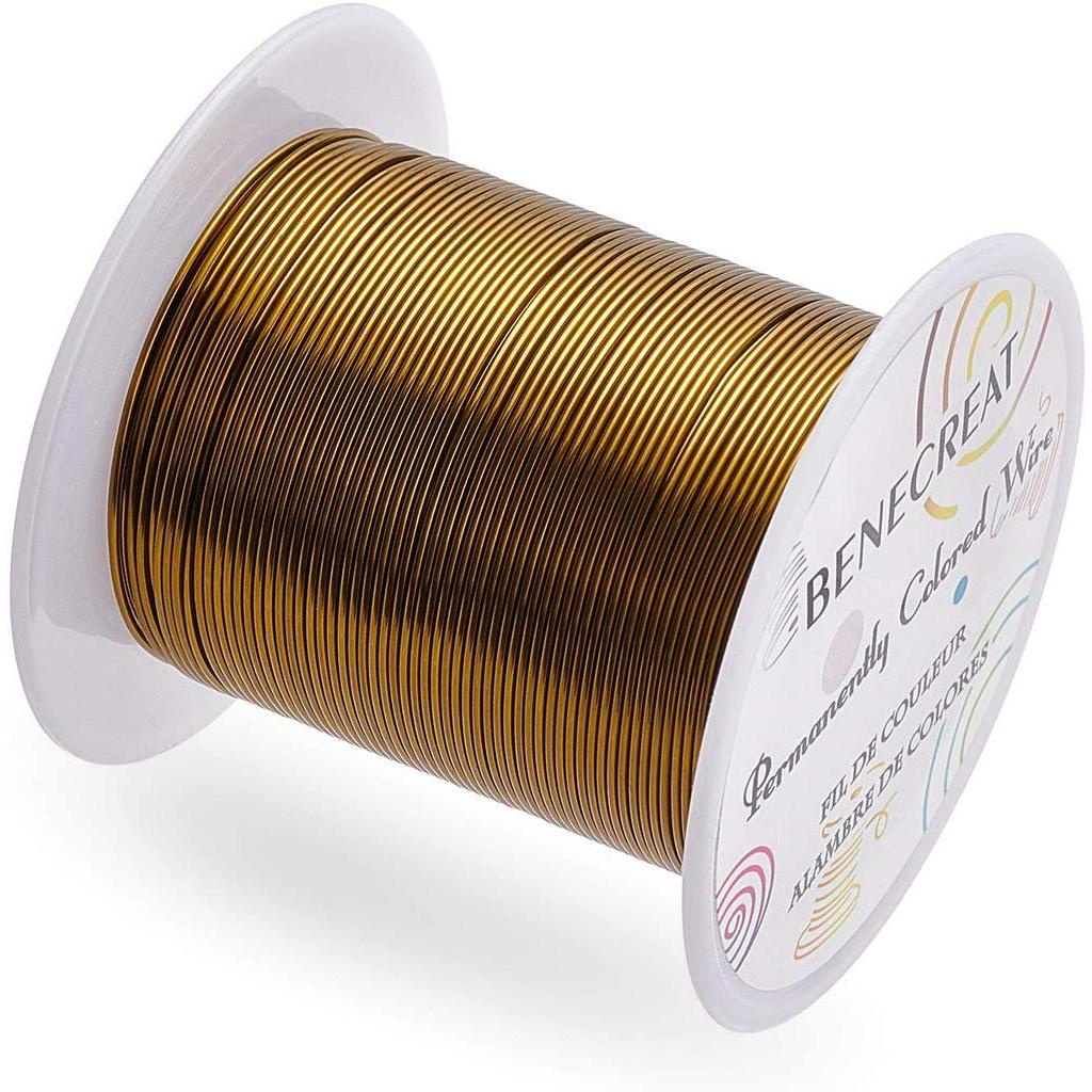 ม้วนลวดทองแดง 20 Gauge 0.8 มม. 30 ม./ม้วนสําหรับทําเครื่องประดับหัตถกรรมสีบรอนซ์