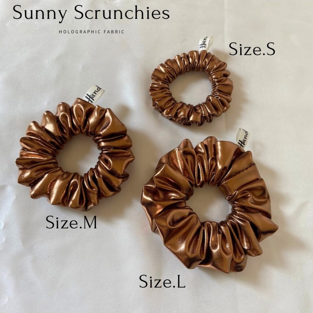 ยางรัดผม Sunny Scrunchies metallic fabric  ยางมัดผม ไม่กินผม