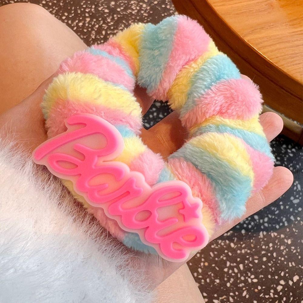 ยางรัดผม แบบยืดหยุ่น สีพื้น สําหรับตุ๊กตาบาร์บี้