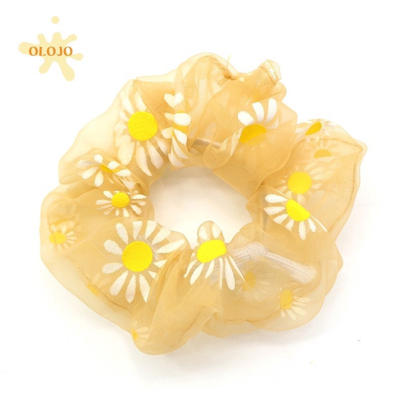 ยางรัดผมดอกเดซี รัดผมแบบยางยืด ยางมัดผม คละสี G026