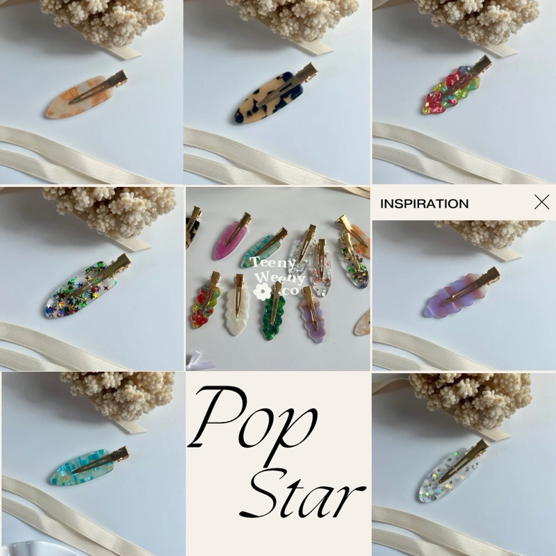 *ราคาต่อชิ้น**12สีใหม่⚡️  70สี best seller กิ๊บแต่งหน้า  TeenyWeeny.co➰✨ pop star กิ๊บตแต่งหน้าo