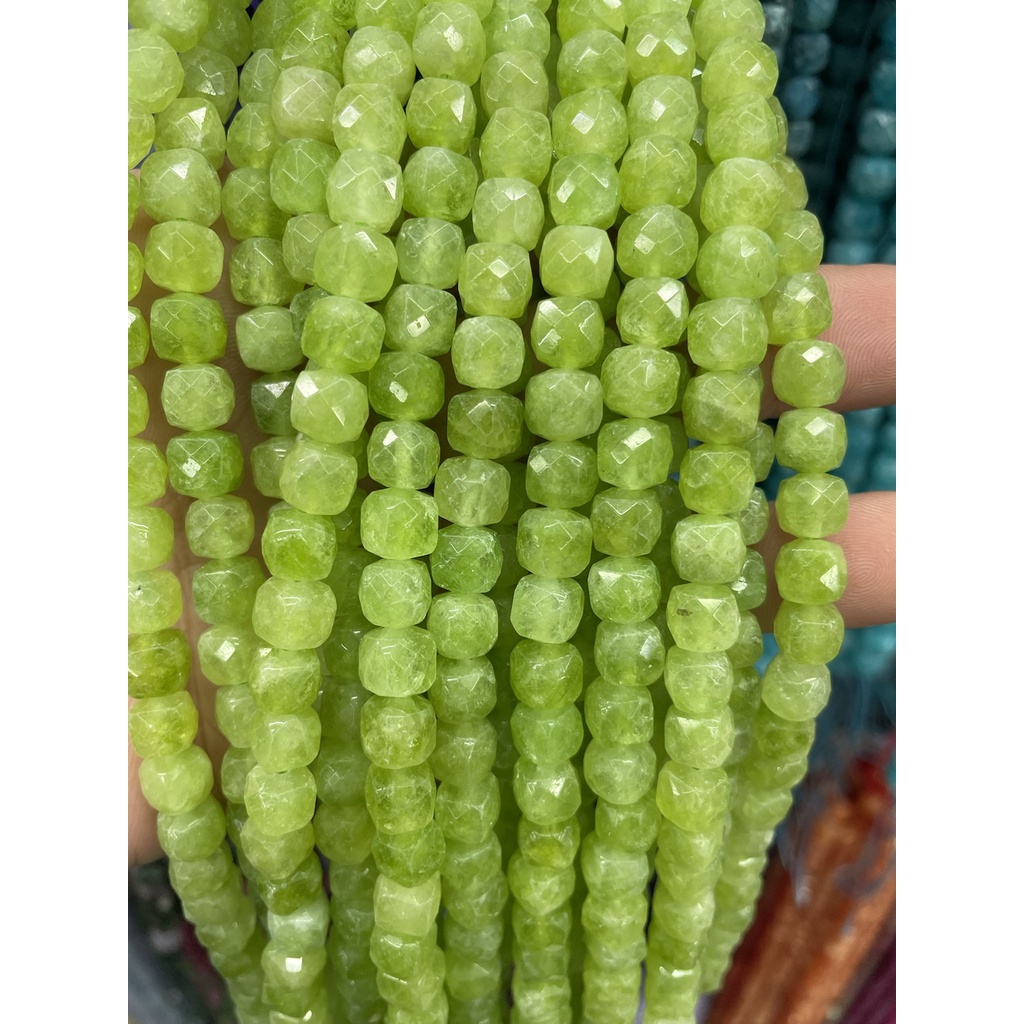 ลูกปัดหินควอตซ์ คริสตัล ทรงลูกบาศก์ ขนาด 6 มม. 8 มม. สําหรับทําเครื่องประดับ DIY