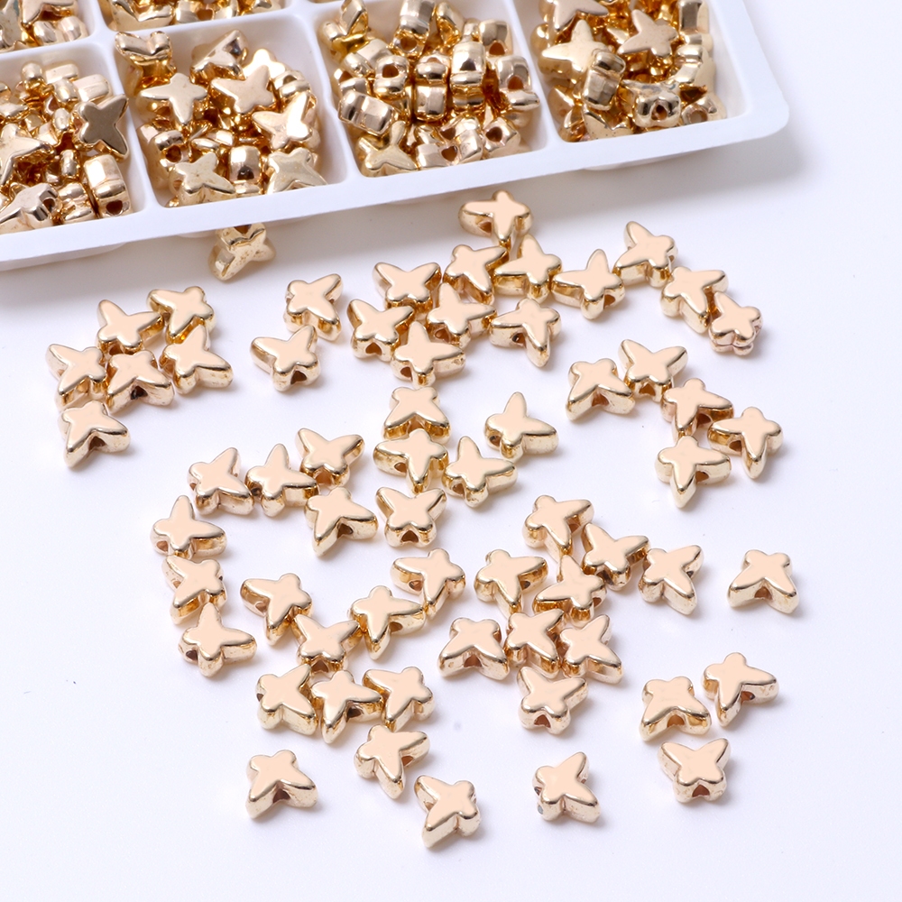 ลูกปัดอะคริลิค รูปมงกุฎ ดาว หัวใจ ดอกไม้ สําหรับทําเครื่องประดับ DIY 100 ชิ้น