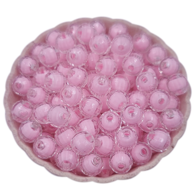 ลูกปัดอะคริลิคใส สีแคนดี้ 8/10 มม. สําหรับทําเครื่องประดับ DIY (20/40 ชิ้นต่อถุง)