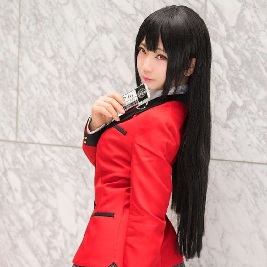 วิกผมยาวตรง jabami yumeko ลายการ์ตูนอนิเมะ สําหรับคอสเพลย์