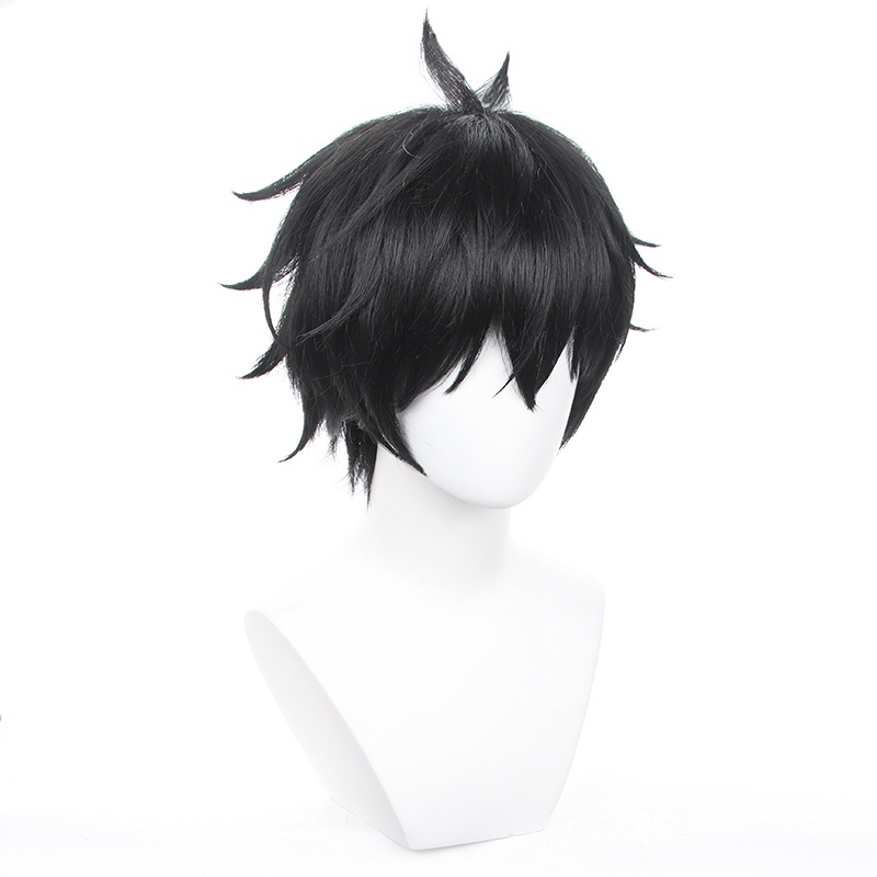 วิกผมสั้น สีดำ เหามะกับขนาดหัว50-60CM สำหรับstar rail cosplay