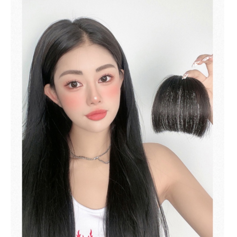 วิกผมหน้าม้าปลอม ไร้รอยต่อ ดูเป็นธรรมชาติ สําหรับผู้หญิง