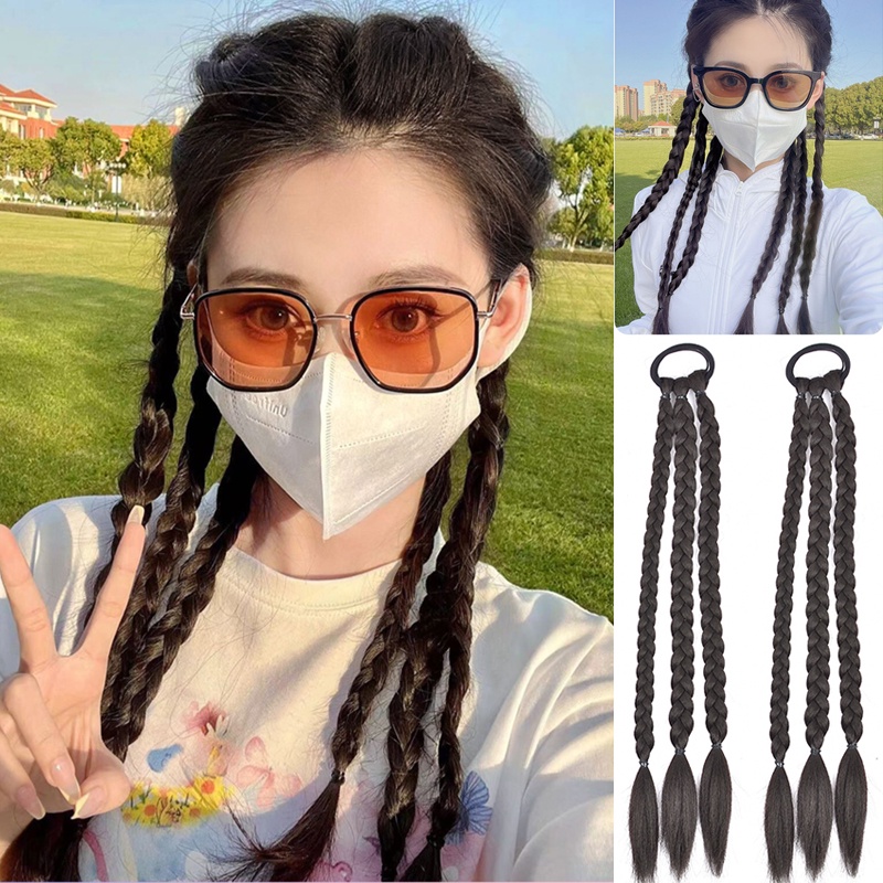 วิกผมหางม้าถักเปีย น่ารัก แฟชั่น สําหรับผู้หญิง