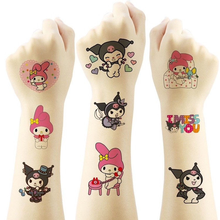 สติกเกอร์รอยสัก ลายการ์ตูน Sanrio น่ารัก สําหรับเด็ก