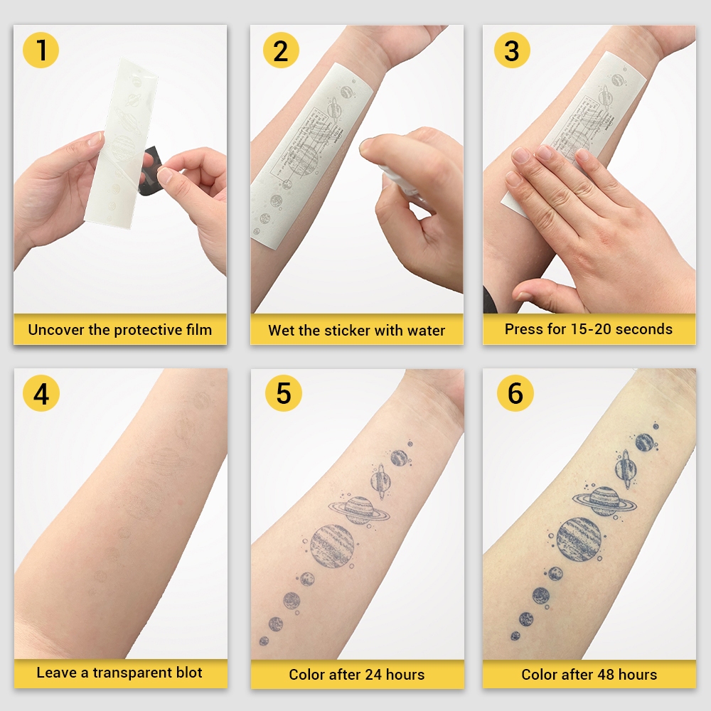 สติกเกอร์รอยสักชั่วคราว กันน้ํา ติดทนนาน 15 วัน