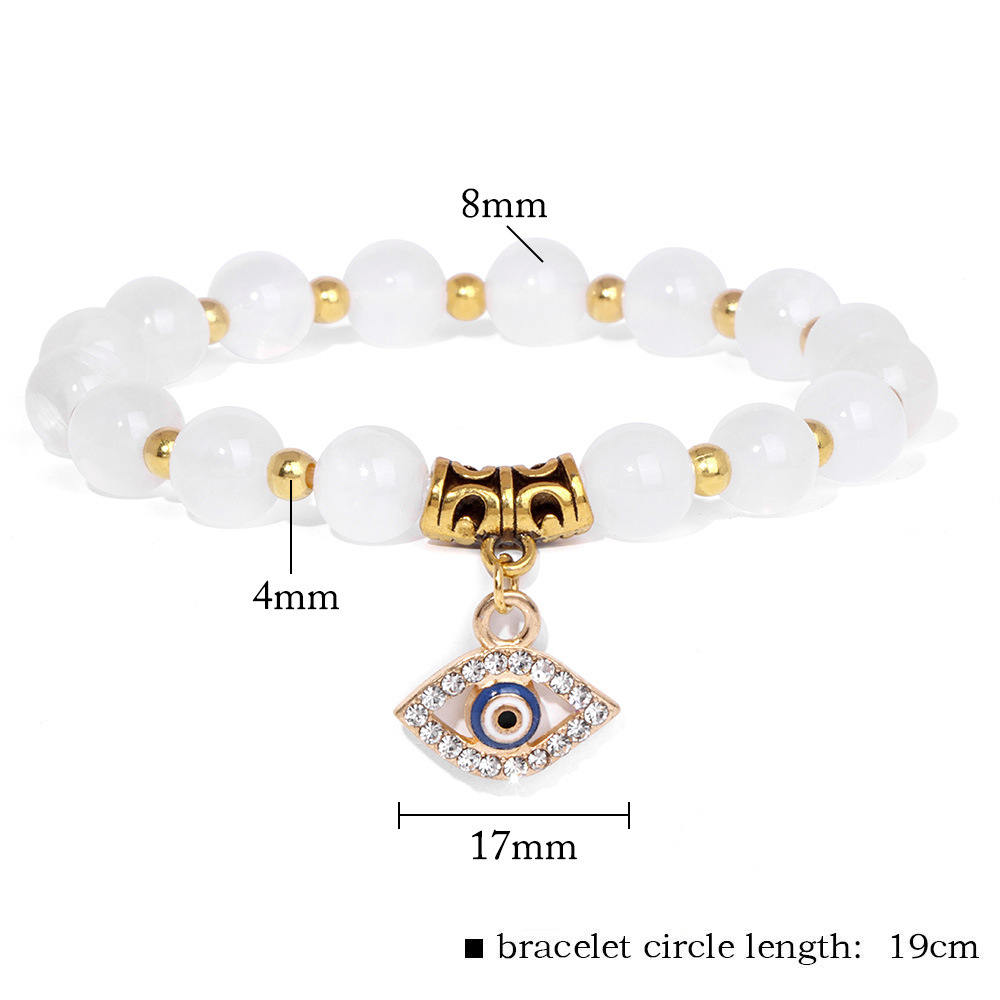 สร้อยข้อมือ ลูกปัดหิน 8 มม. เครื่องประดับ ของขวัญ สําหรับผู้ชาย