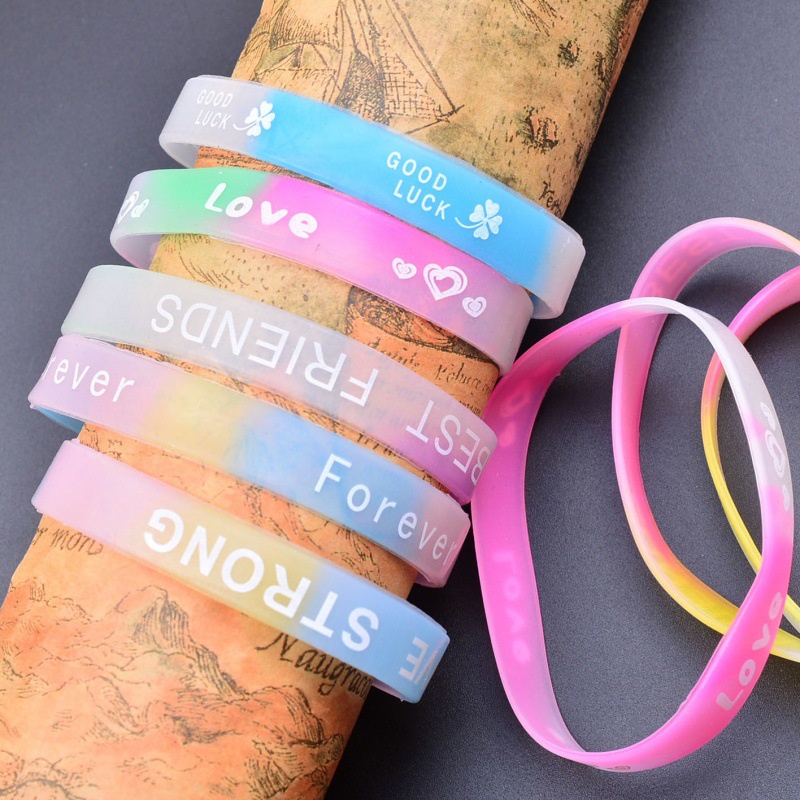 สร้อยข้อมือซิลิโคนเรืองแสง สไตล์สปอร์ต สําหรับผู้หญิง Y2K